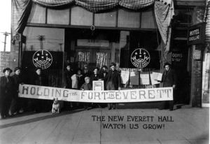 Reestablished Everett IWW hall following Everett Massacre, Nov 5, 1916.